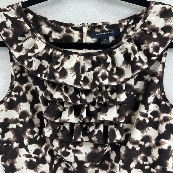 Banana Republic Women’s Dress Size 8 Black/Cream/Taupe Polyester Like New - Picture 4 of 12